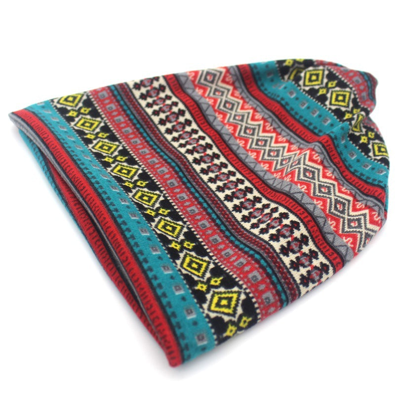Reversible Plaid Neck Gaiter Beanie - Cashmere-Style Winter Balaclava for Cold Weather Protection