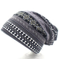 Reversible Plaid Neck Gaiter Beanie - Cashmere-Style Winter Balaclava for Cold Weather Protection