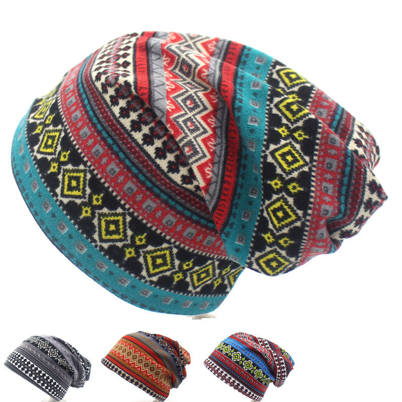 Reversible Plaid Neck Gaiter Beanie - Cashmere-Style Winter Balaclava for Cold Weather Protection
