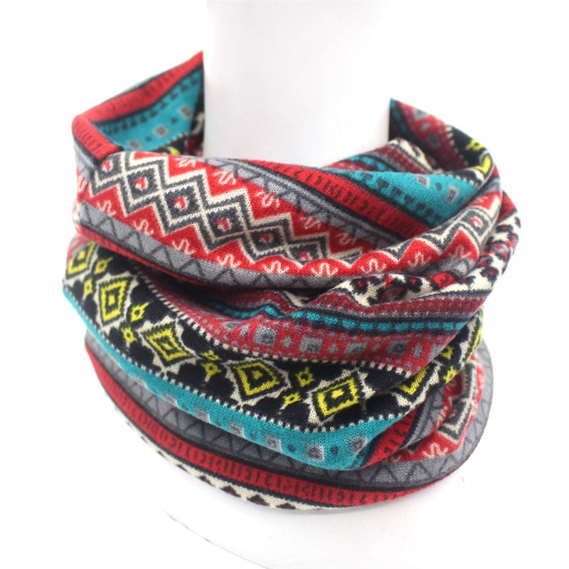 Reversible Plaid Neck Gaiter Beanie - Cashmere-Style Winter Balaclava for Cold Weather Protection