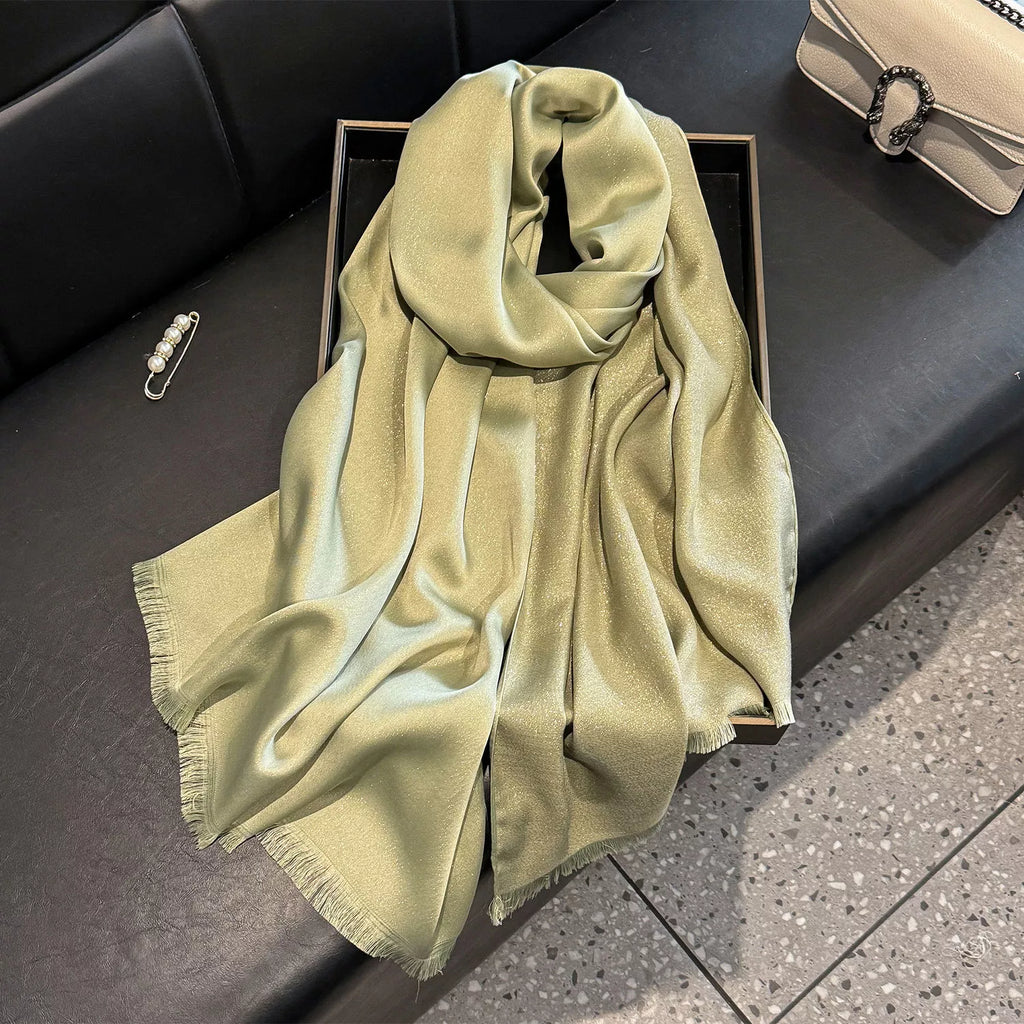 Raw Hem Tencel Scarf