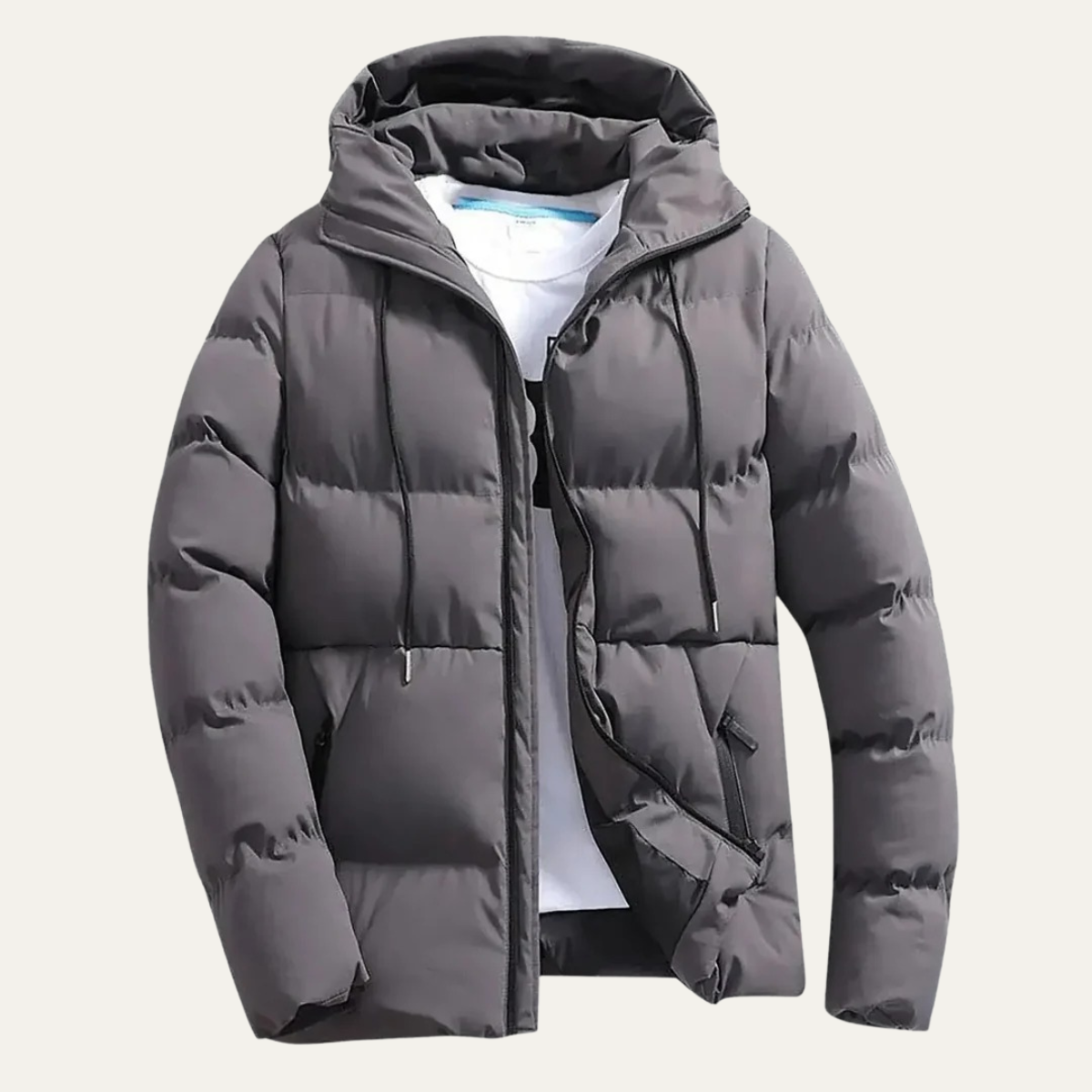 Thermal Men's Black Padded Down Winter Coat