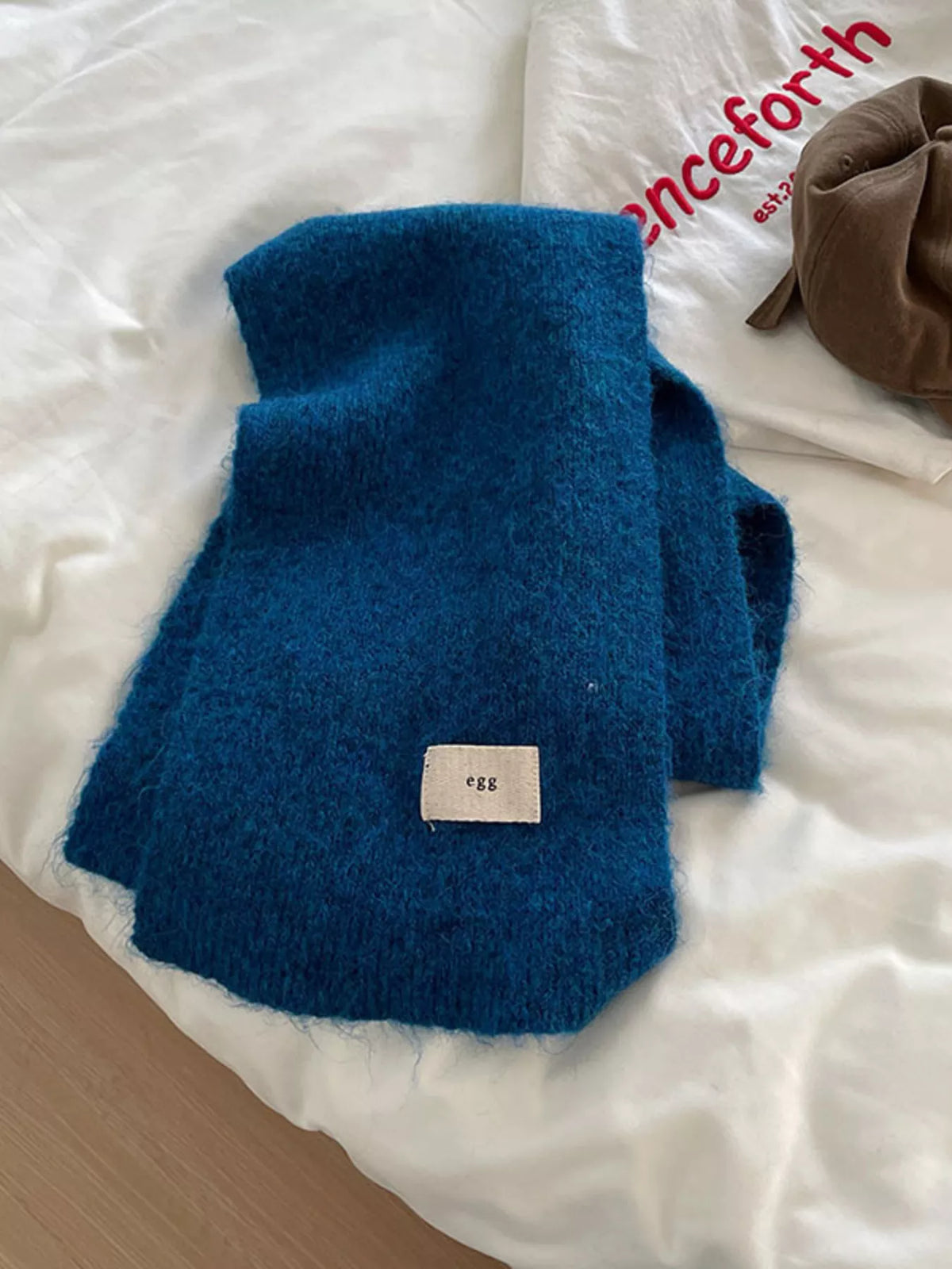 Cozy Brushed Knitted Winter Scarf