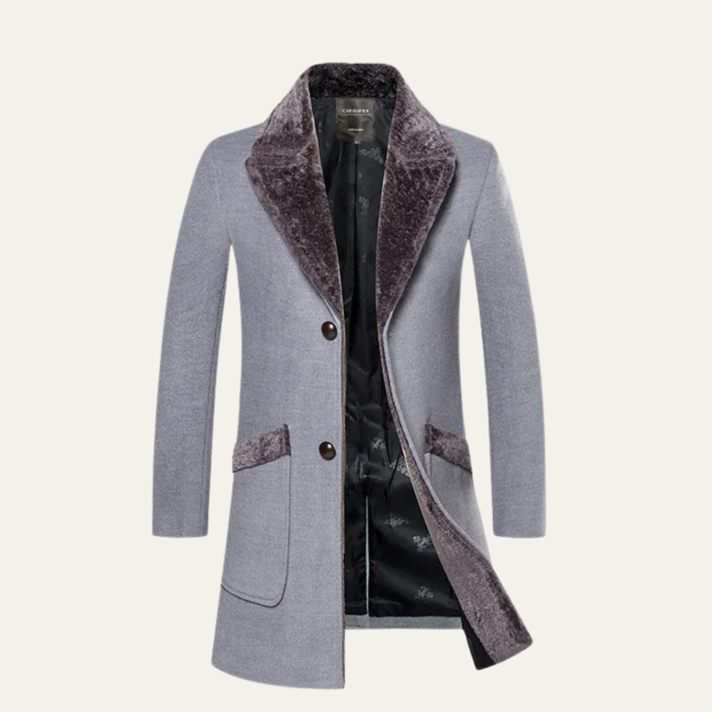 Warm Mens Slim Fit Fur Hooded Parka Jacket