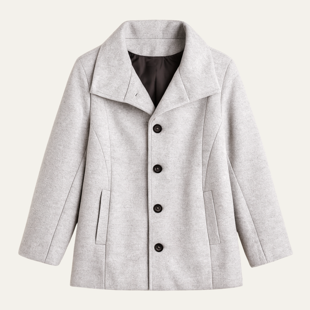 Warm Men's Wool Blend Winter Long Coat