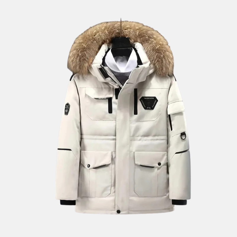 Warm Fur Hooded Parka Coat