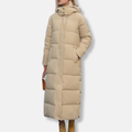 Warm Women's Parka Coat Full Length Hooded Jacket