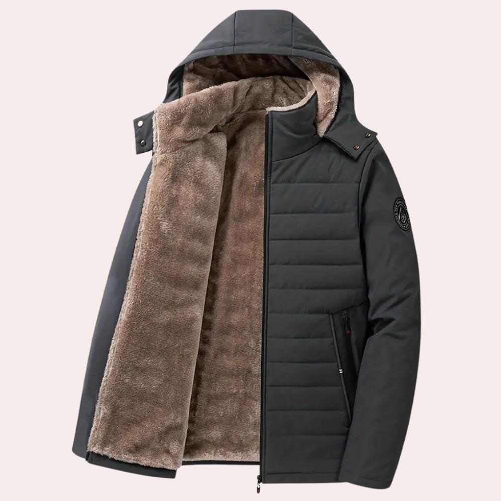 Warm Mens Quilted Puffer Coat