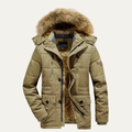 Insulated Water Resistant Men's Fleece Hooded Coat