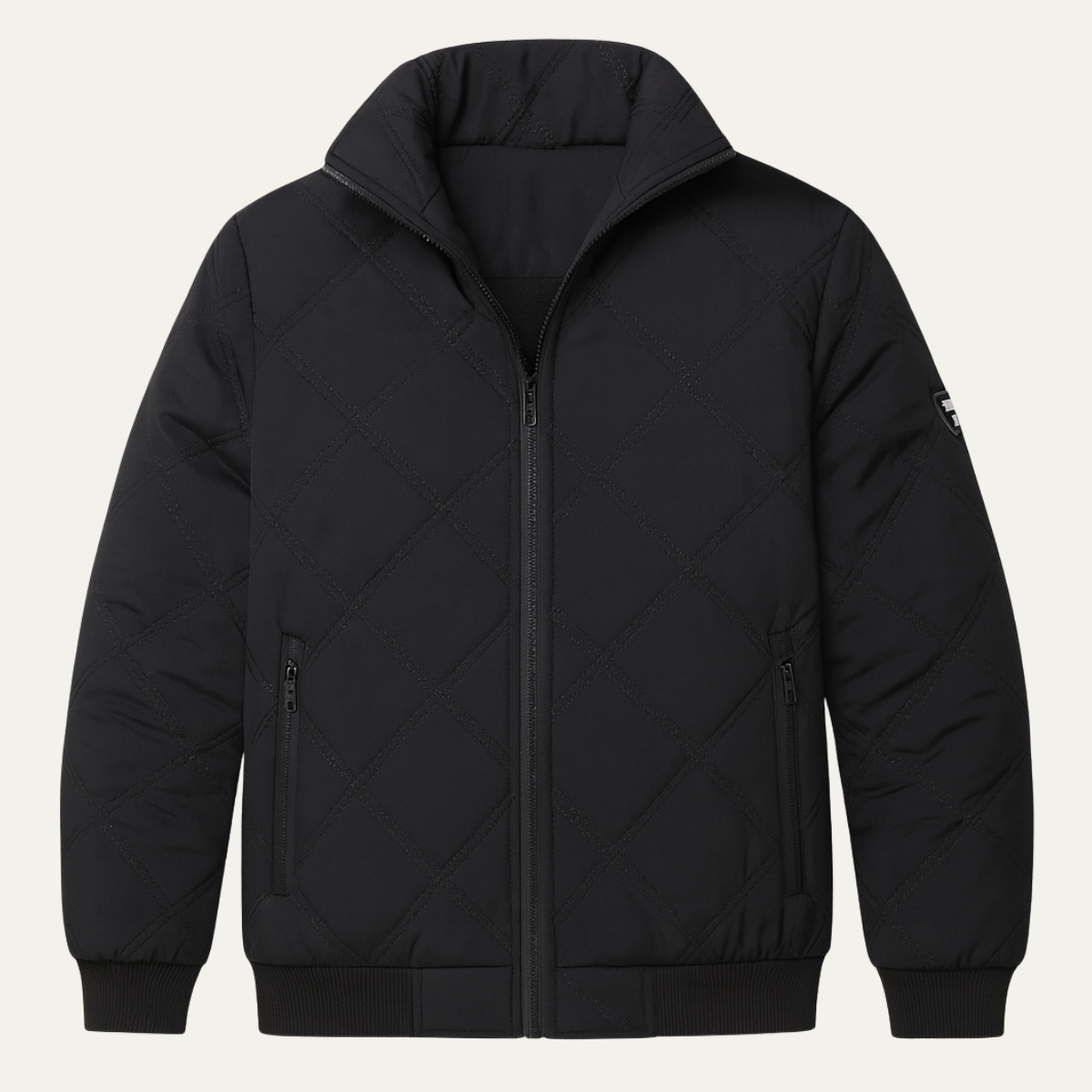 Thick Insulated Quilted Men's Winter Fleece Jacket