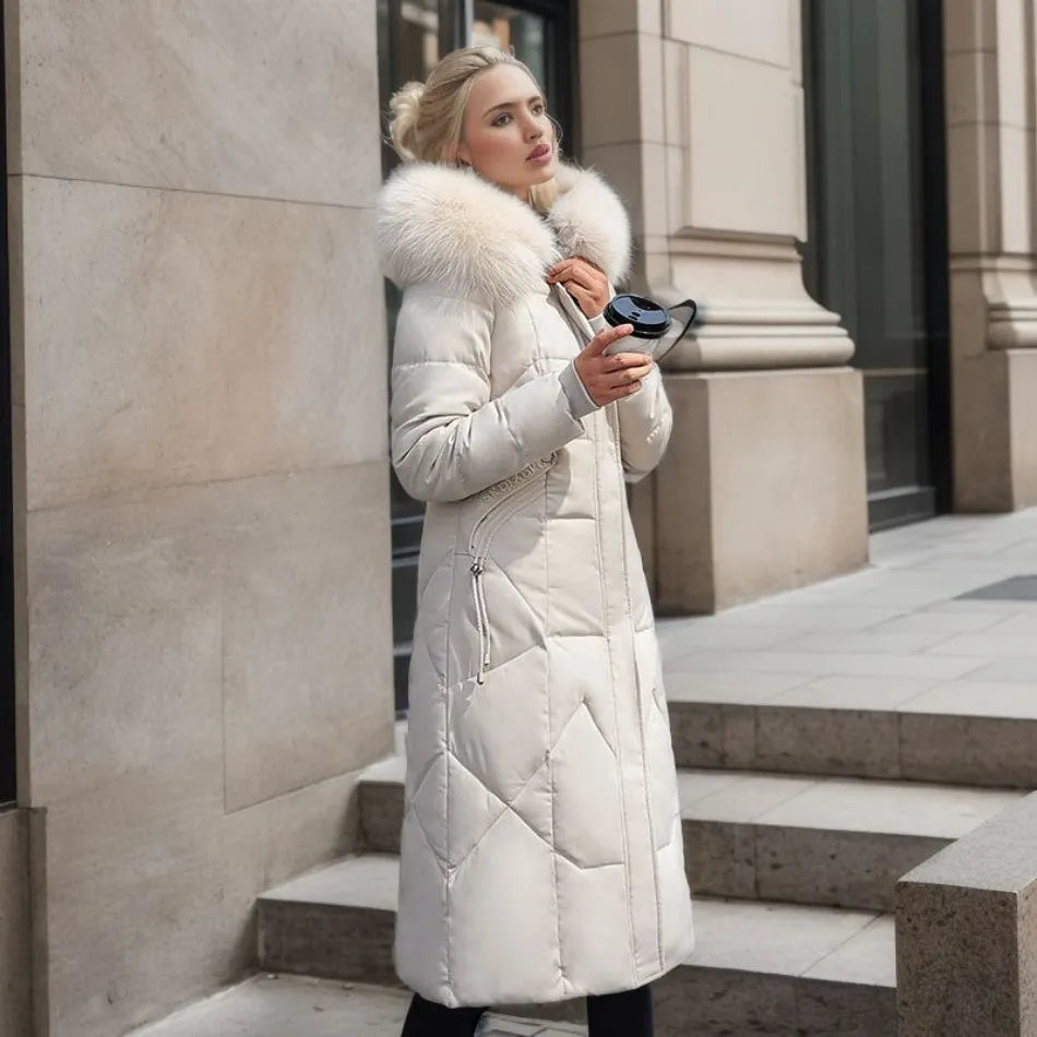 Warm Women's Quilted Down Parka Jacket