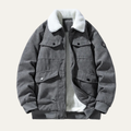 Warm Mens Corduroy Sherpa Lined Winter Coat