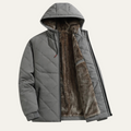Warm Men's Quilted Hooded Winter Coat