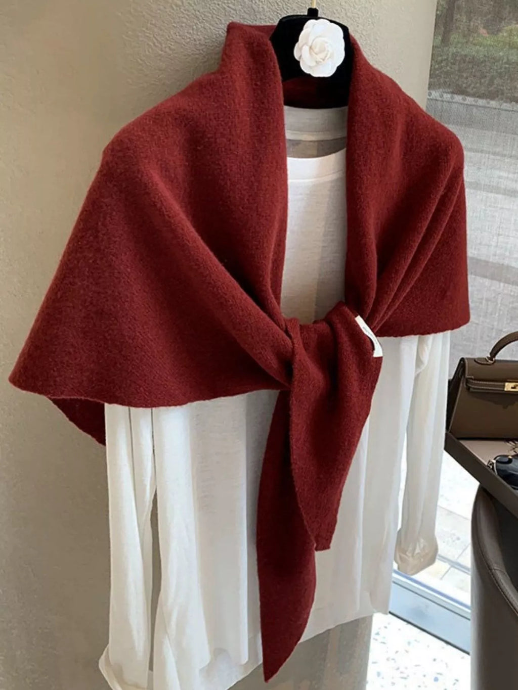 Wool Knit Scarf Shawl