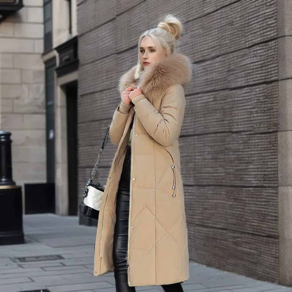 Warm Women's Quilted Down Parka Jacket