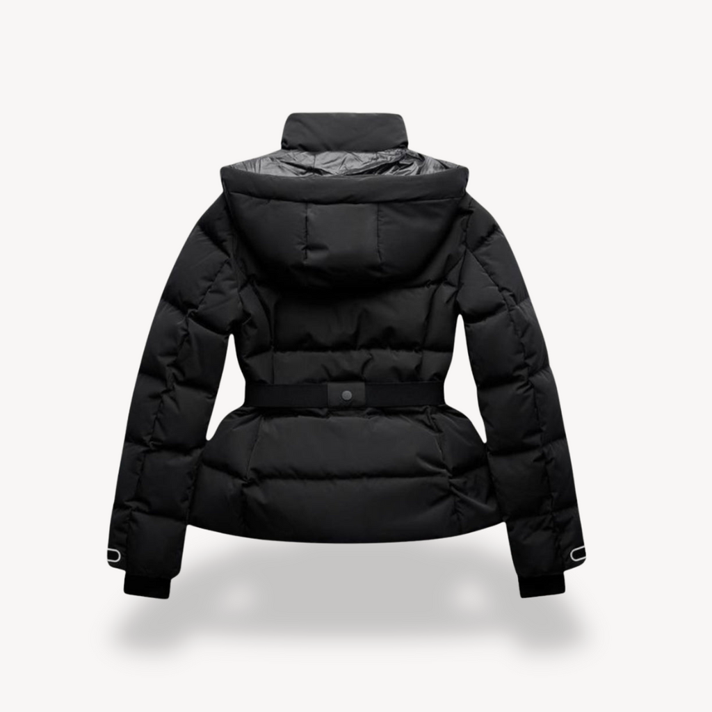 Women's Warm Puffer Coat with Belt