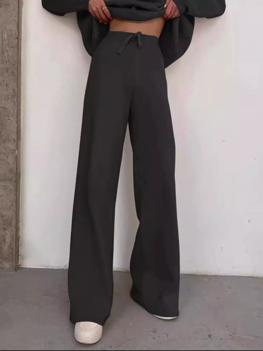 Turtleneck Long Sleeve Top and Pants Sweater Set Plus Size