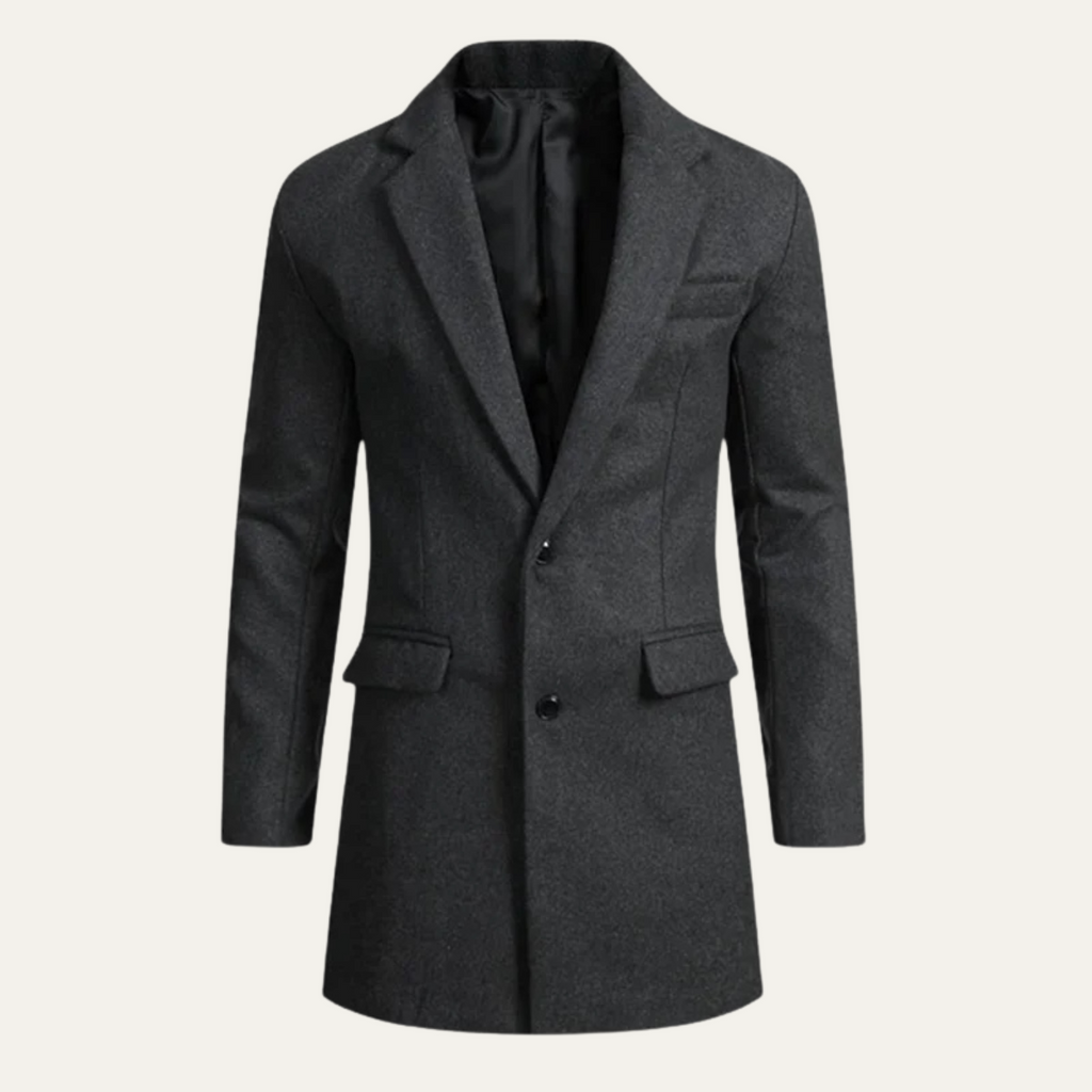 Warm Men's Wool Blend Winter Coat