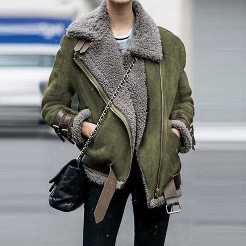 Warm Oversized Parka Coat | Zip Up Belted Jacket