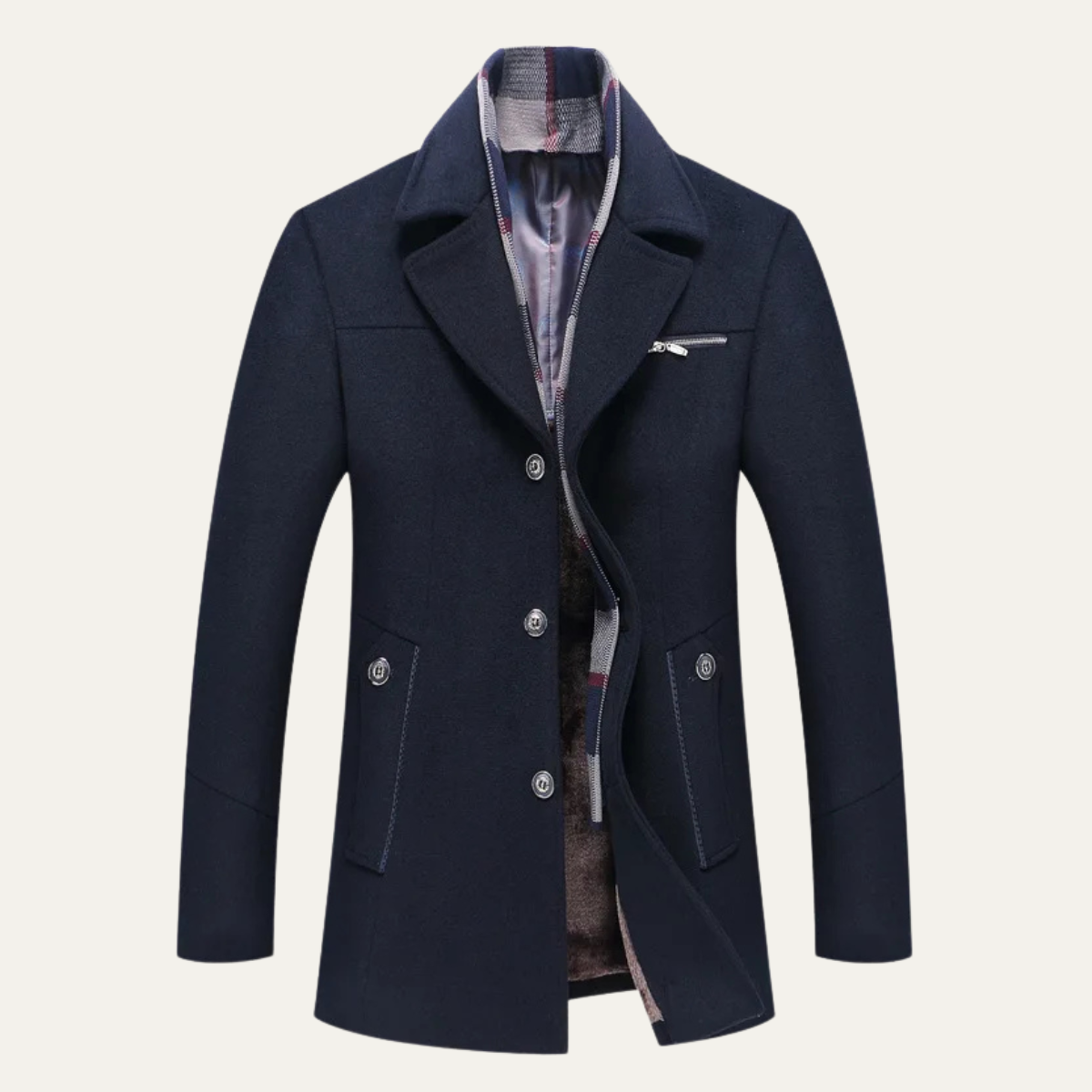 Classic Men's Wool Overcoat for Winter