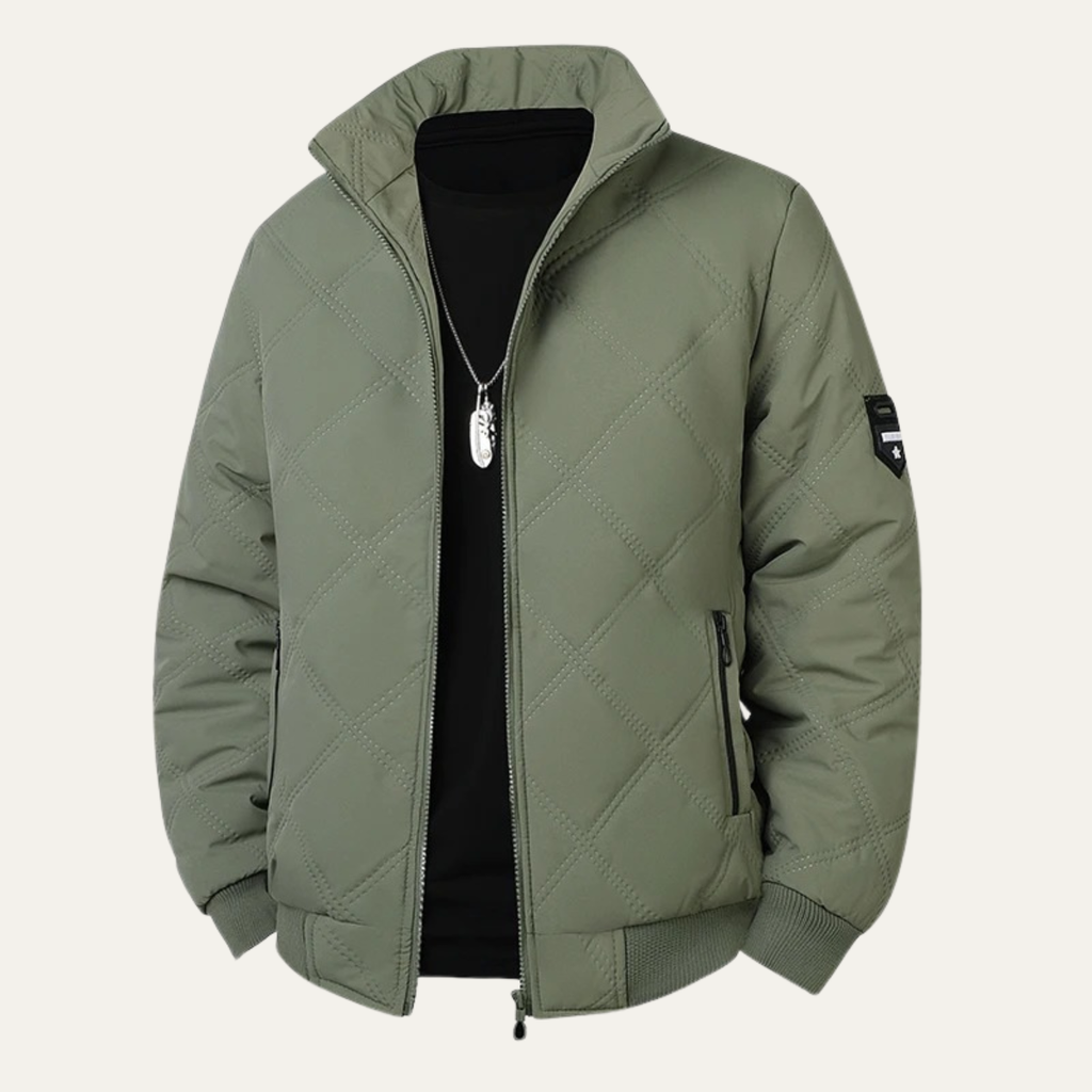 Thermal Insulated Men's Quilted Fleece Winter Coat