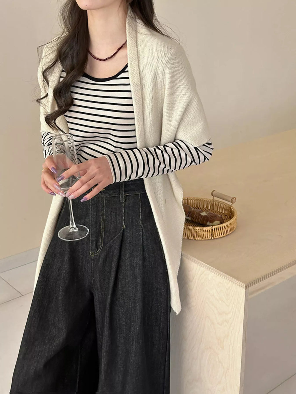 Knitted Solid Color Wool Scarf