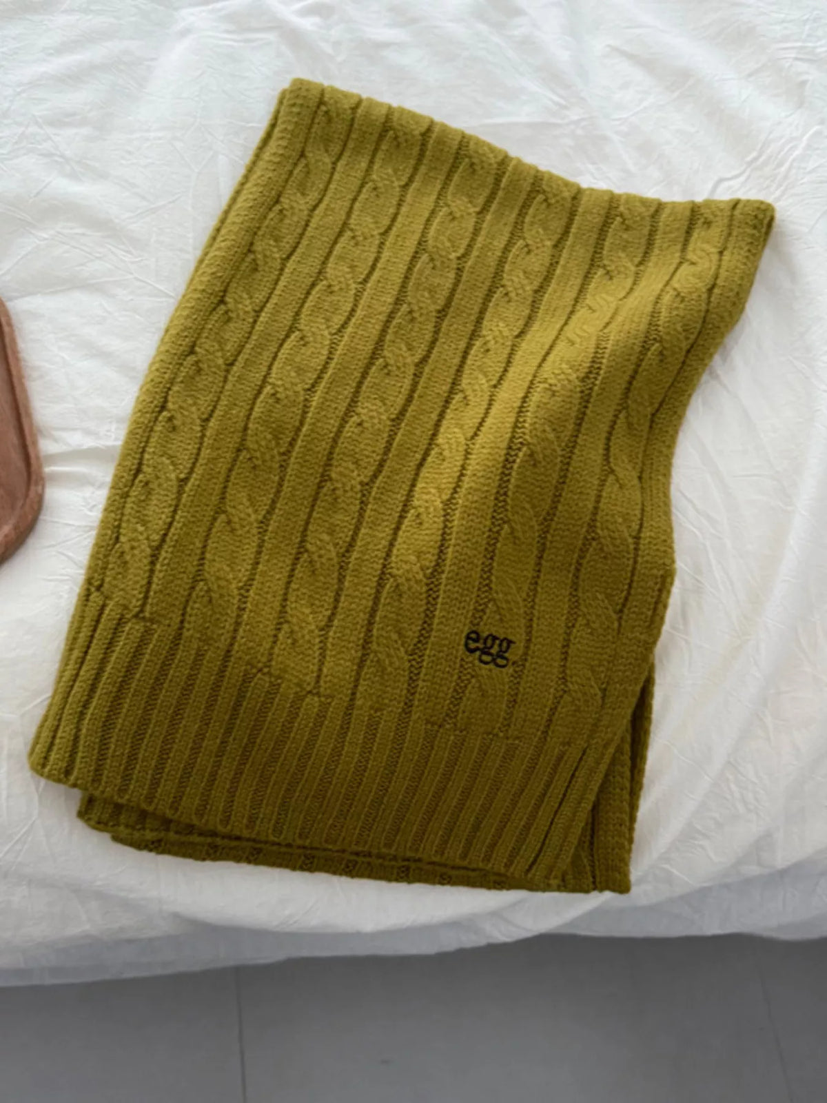 Ribbed Knitted Winter Scarf