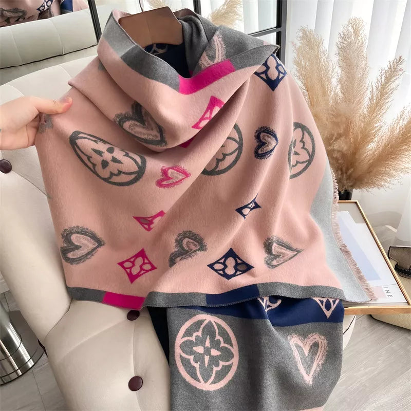 Raw Hem Draped Scarf