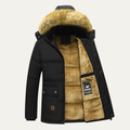 Waterproof Men's Fleece Hooded Winter Coat