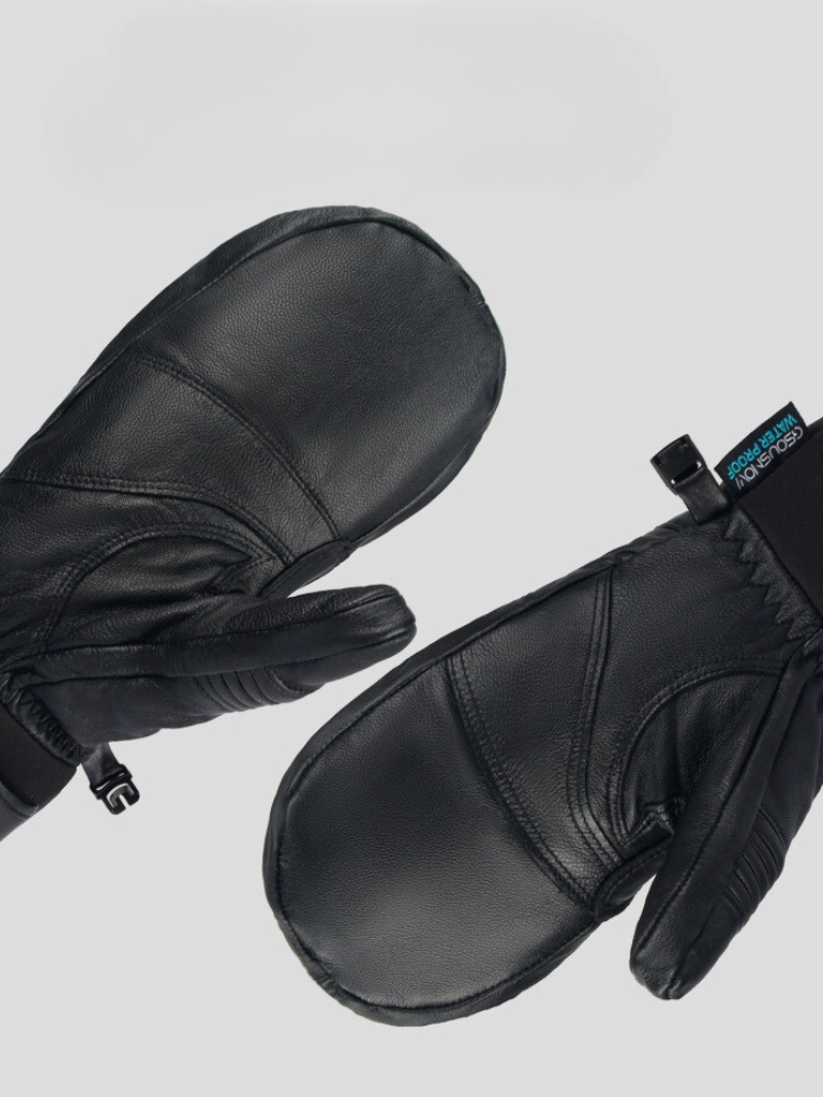 Unisex Snow Gloves Winter Leather Ski Mittens - Gsou Snow