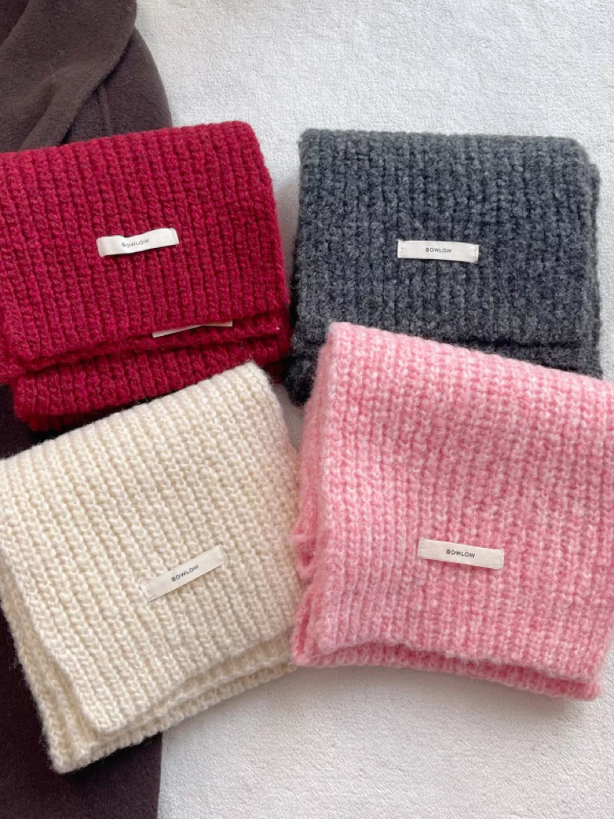 Cozy Speckled Knitted Winter Scarf