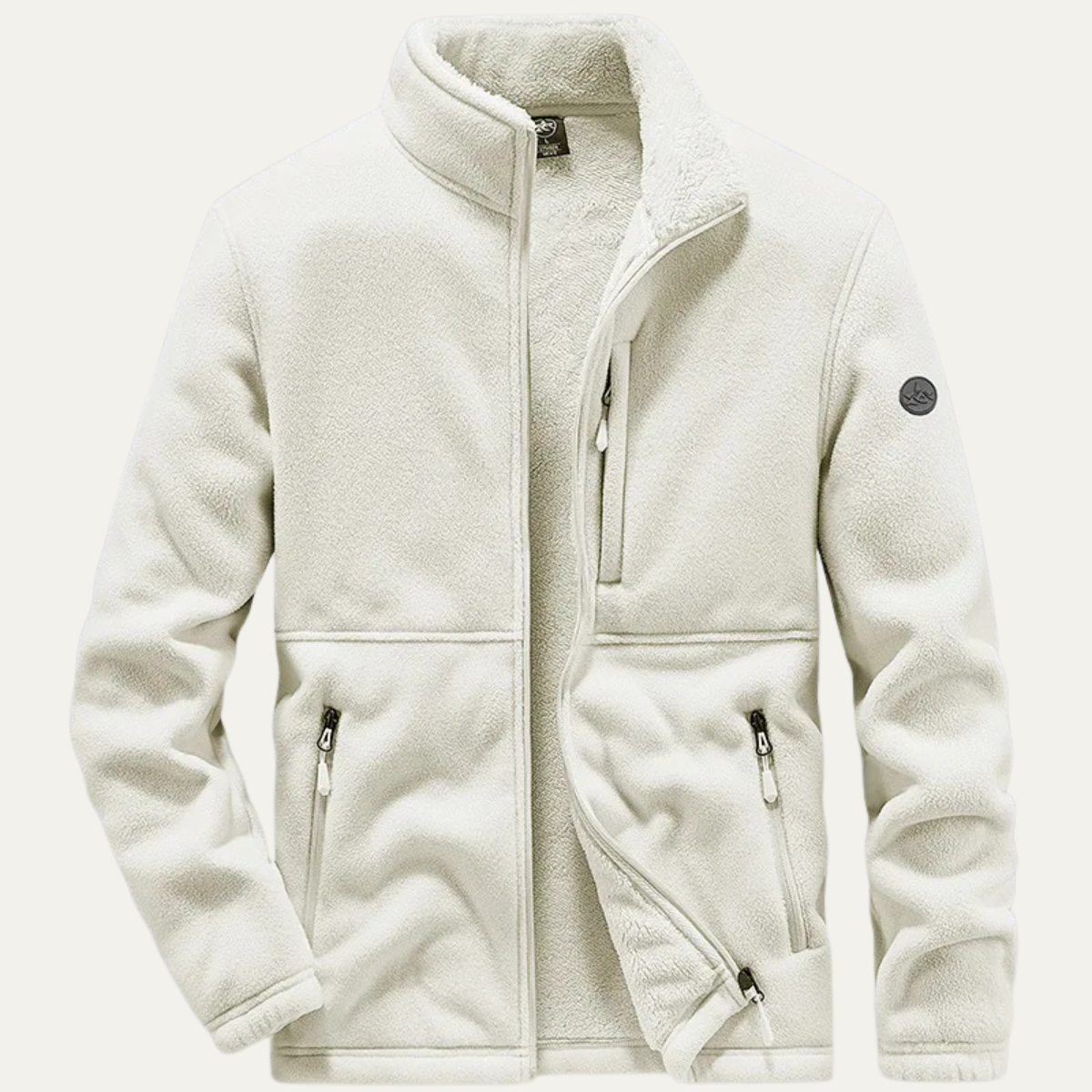Warm Men's Fleece Zip Up Winter Jacket with Pockets