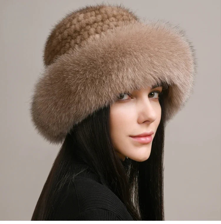 Luxury Fur Winter Beanie Hat