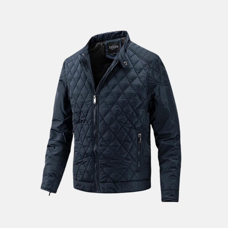 Thin Quilted Winter Jacket with Zip Front