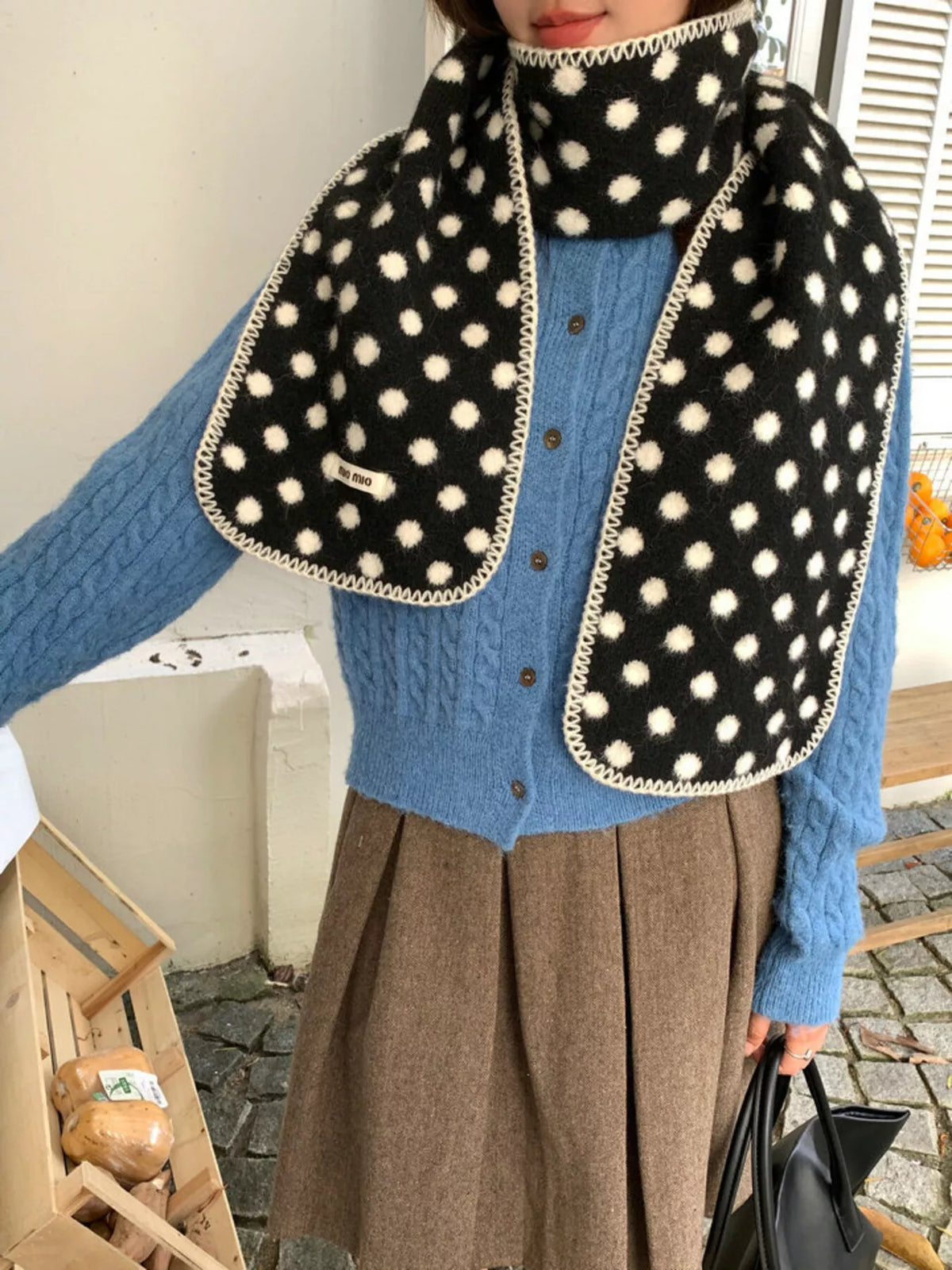 Polka Dot Warm Scarf