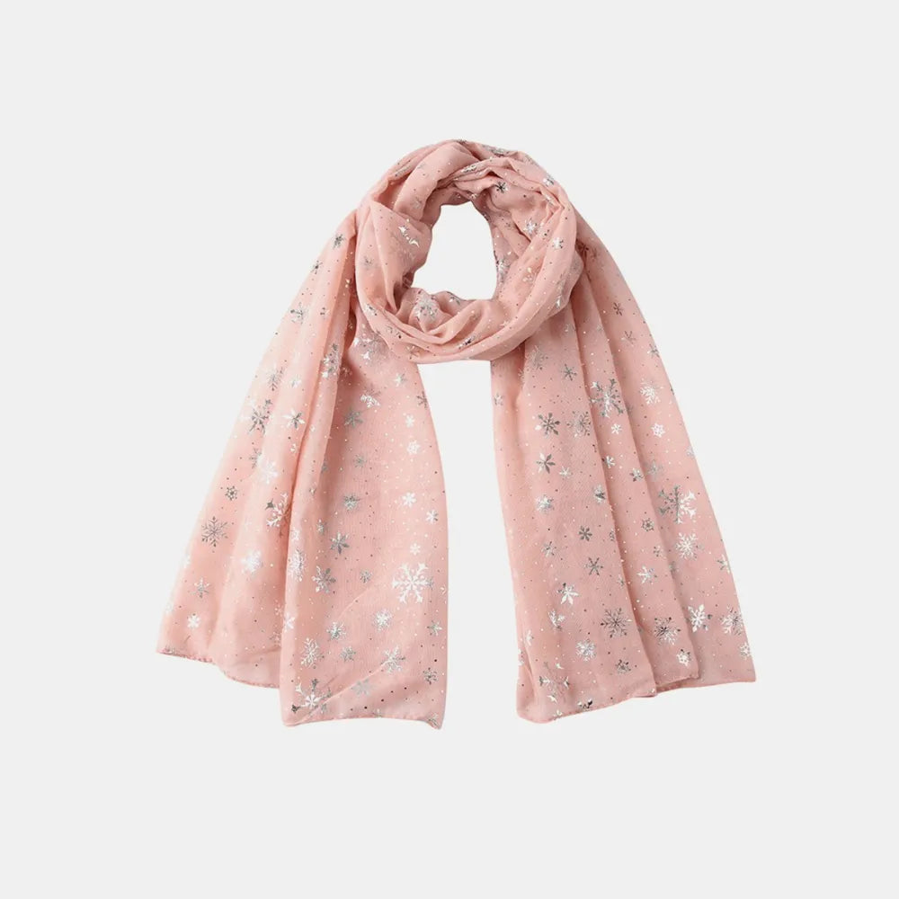 Thermal Snowflake Polyester Scarf