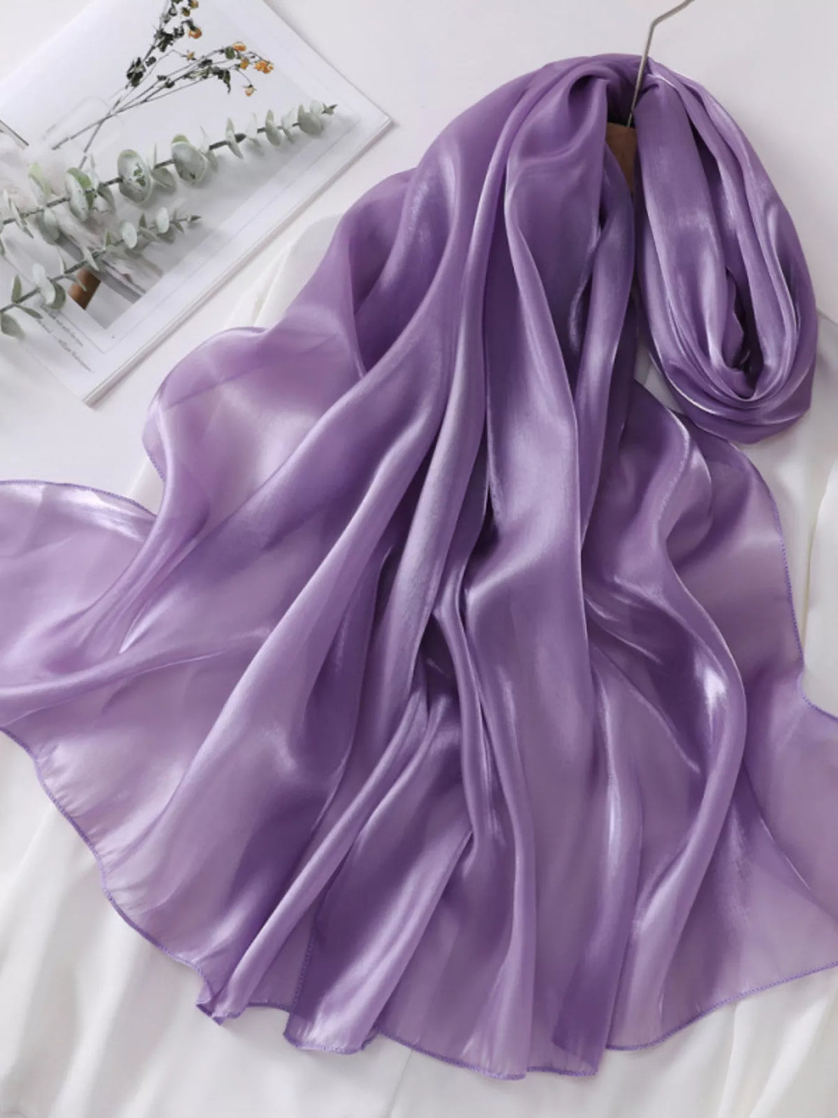 Solid Color Organza Scarf