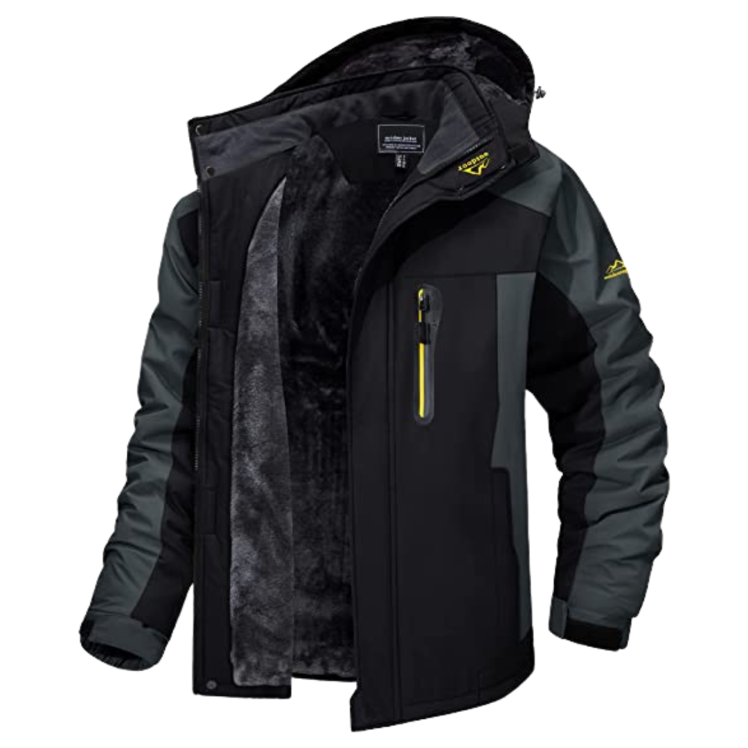 Warm Waterproof Men's Snow Jacket with Extra Pockets