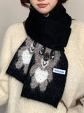 Koala Pattern Winter Scarf