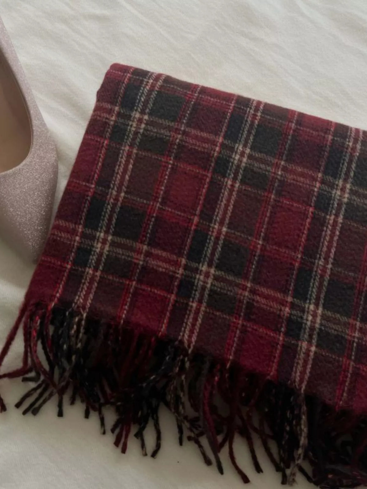 Classic Tartan Plaid Fringe Scarf