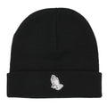 Pandaize Thanks Embroidery Graphic Black Beanie: Stylish, Lightweight Knit Hat for Autumn & Winter