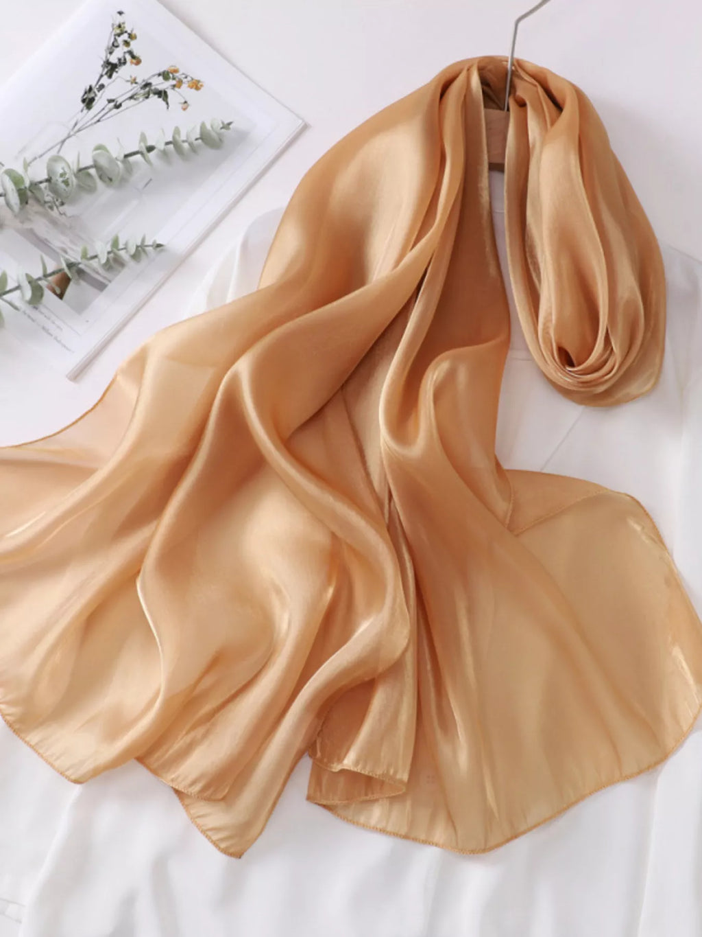 Solid Color Organza Scarf