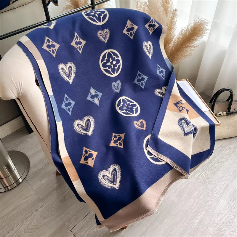Raw Hem Draped Scarf