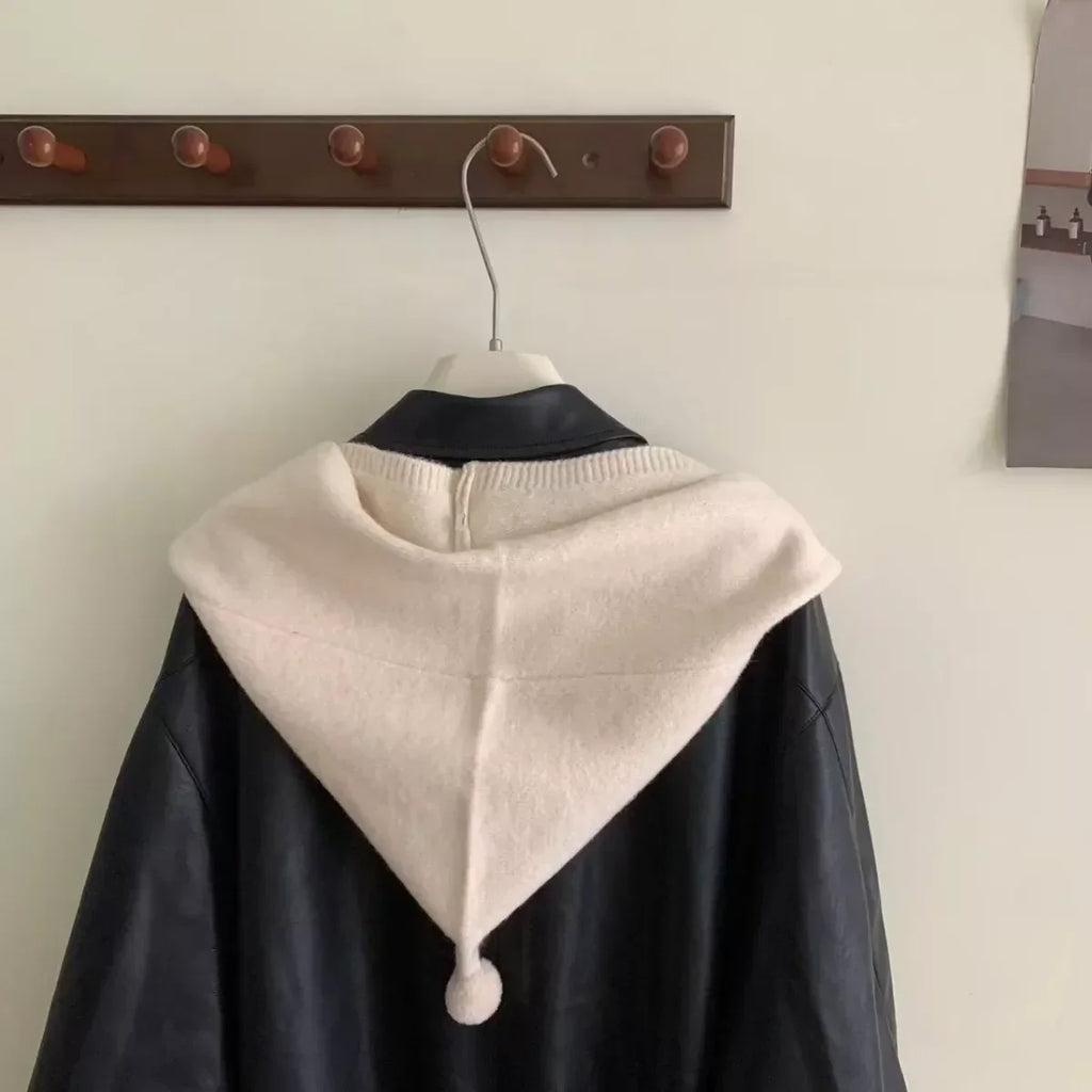 Knitted Hooded Scarf