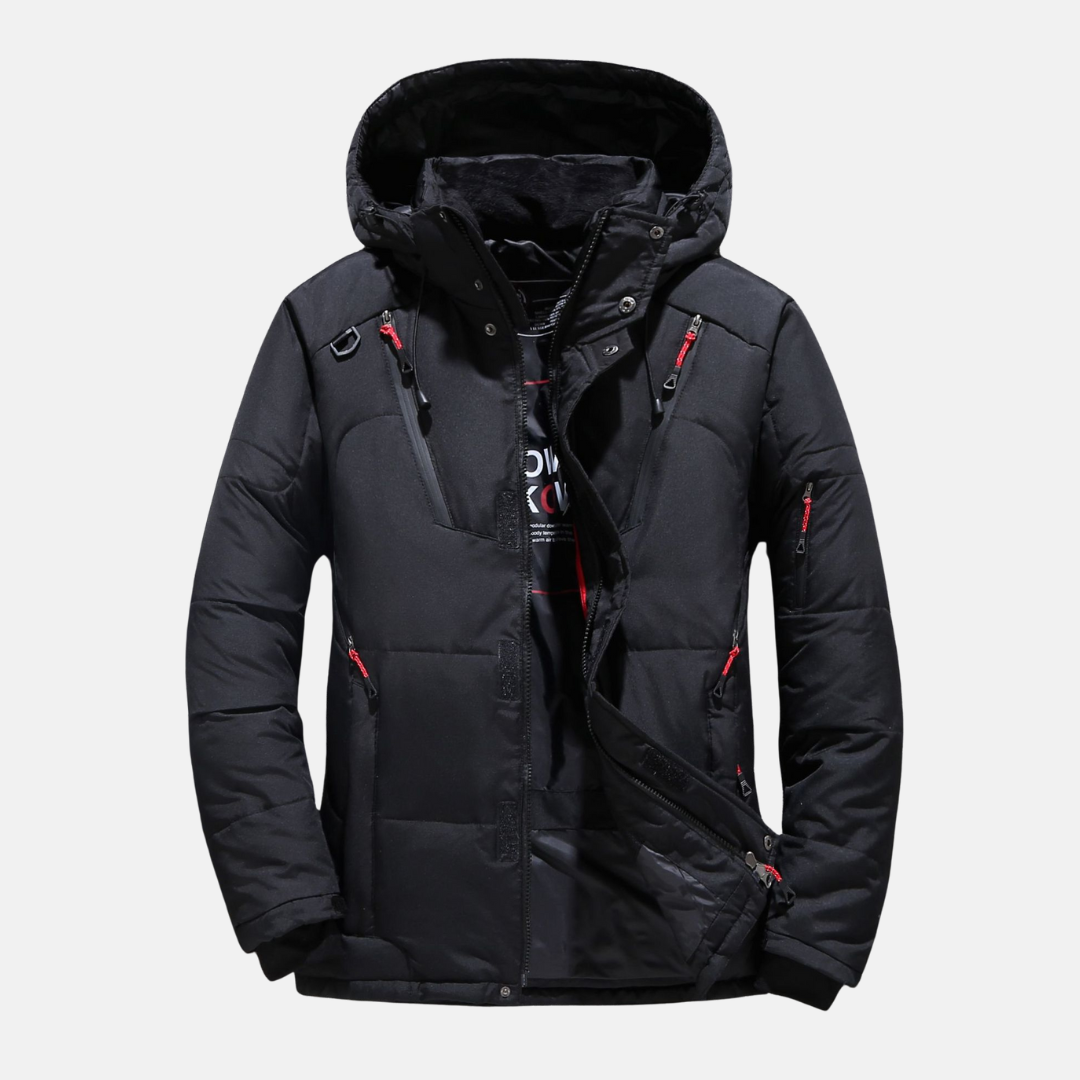 Warm Hooded Down Puffer Jacket for Men