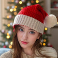 Cozy Christmas Knit Hat for Mom & Baby