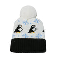 Cute Penguin Knit Hat - Warm Fleece Lined Winter Beanie