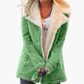 Warm Women's Parka with Zip Front and High Neck