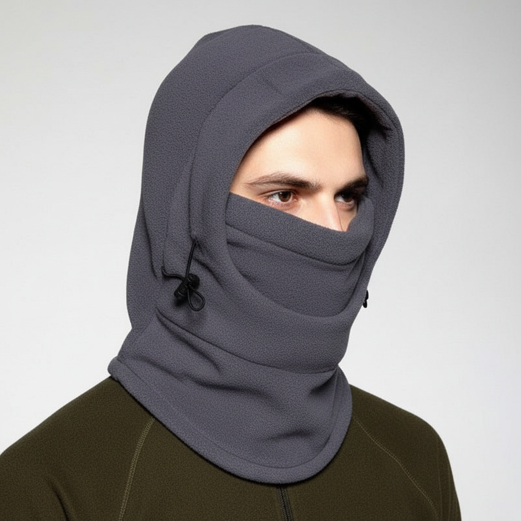 Warm 3 in 1 Fleece Hood with Face Mask