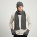 Cozy 3 Piece Knit Winter Hat Scarf Set